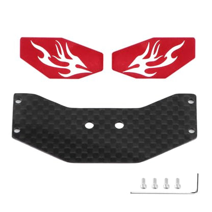GLOBACT RC Tail Wing Carbon Fiber for Losi 1/24 Micro-B 2WD Buggy (Red) - color: Red