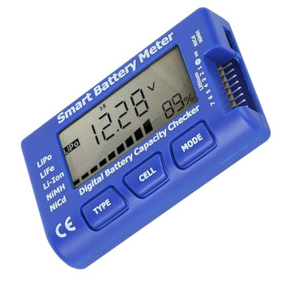 5 in 1 Smart Digital Battery Meter Capacity Tester with Large LCD Display - Multifunction for LiPo/LiFe/Li-ion/NiMH/NiCd Batteries