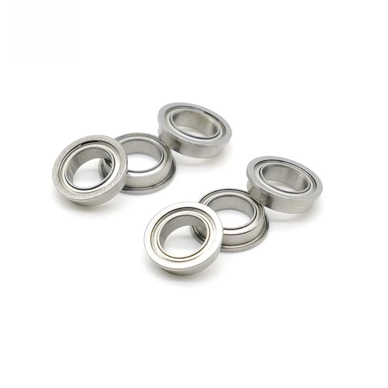 10PCS ABEC-7 MF128ZZ 8x12x3.5 mm Chrome Steel Deep Groove Ball Bearing MF128ZZ Flanged Ball Bearing MF128 - size: MF128ZZ 8x12x3.5