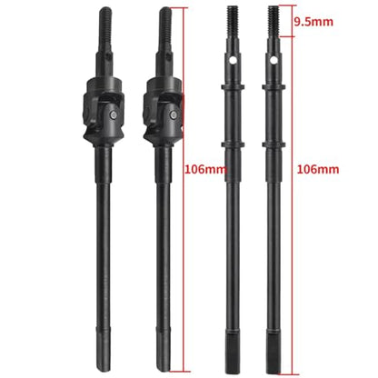 RC Models For Axial For SCX10 II 90046 1/10 RC Crawler Car Upgrade Parts Hard Steel Front Rear Axle CVD Drive Shafts Model Accessory(Front) - size: Front