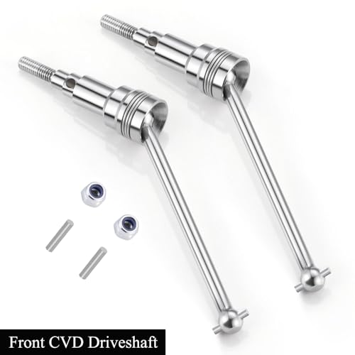 MORLORDY 4Pcs RC Front & Rear CVD Driveshaft Dogbone Joint Axle Shafts for 1/18 HBX 18859 18858 18868 High Speed RC Off Road Car Truck Upgrade Parts (Front & Rear)