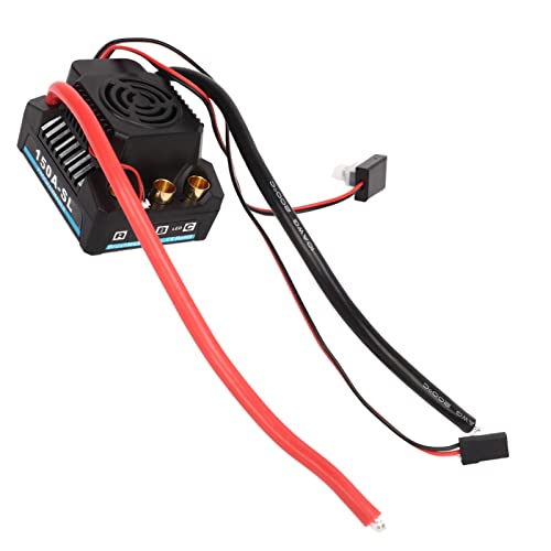 150A Brushless ESC, 2-4S LiPo Sensorless Electronic Speed Controller with 5A/5.8V BEC for 1/8 RC Car Truck Buggy Off-Road Car
