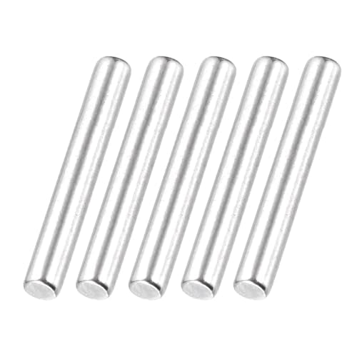 MECCANIXITY 60 Pack Dowel Pin Wheel, 2x10mm Steel Hex Wheel Hub Nut Pin Replacement for DIY RC Car Truck Boat Helicopter Model Part, Silver - size: 2x10mm