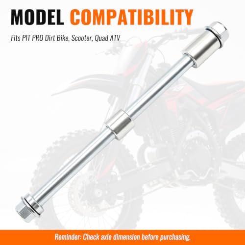 Minho 12mm 230mm Front Rear Axle with Bush 30mm 20mm 5mm Fit for PIT PRO Dirt Bike Scooter QUAD ATV - size: 12-230mm
