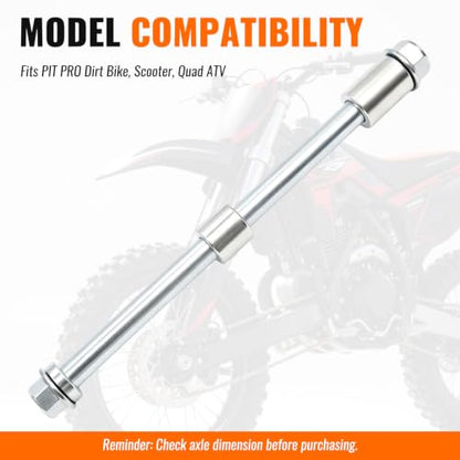 Minho 12mm 230mm Front Rear Axle with Bush 30mm 20mm 5mm Fit for PIT PRO Dirt Bike Scooter QUAD ATV - size: 12-230mm