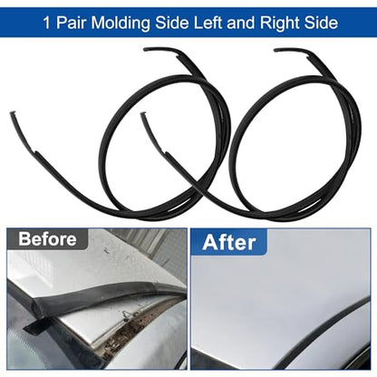 Pair Left and Right Side Molding Side Compatible with Toyota Camry | Compatible with Toyota Camry 2007-2011 Replaces 75555-06030 75556-06030 Roof Drip Molding Strips - color: 75555-06030