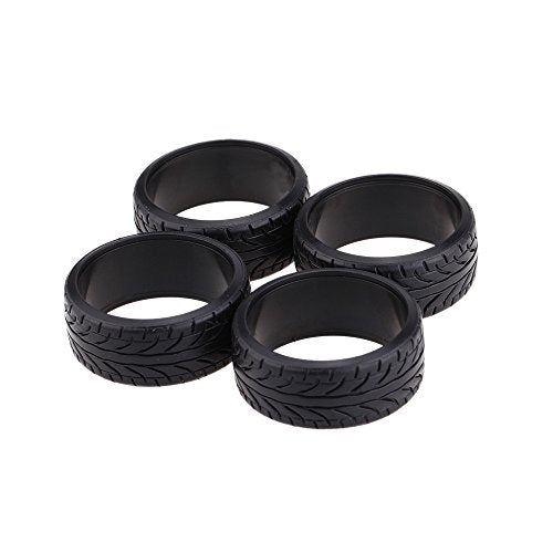 Goolsky 4Pcs/Set 1/10 Grain Drift Car Tires Plastic Hard Tyre for Traxxas HSP Tamiya HPI Kyosho RC Car Part