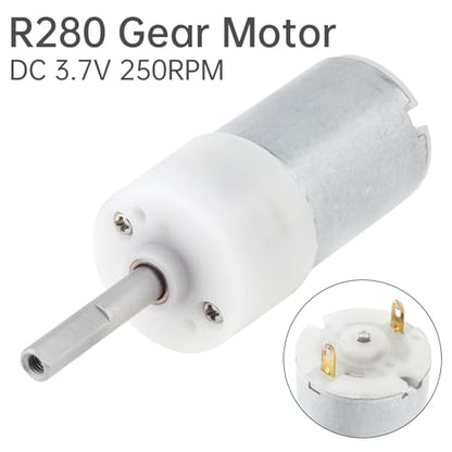 R280 DC Motor 3.7V 250RPM Flat Shaft Micro High Torque Gear Motor | Replaceable Micro Motor for Bottle Brush, Electric Scrubber, Toilet Brush