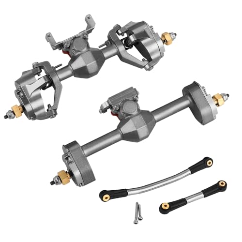 SCX24 Diamond Shape Portal Axle for 1/24 Axial SCX24 C10 90081 AXI00002 AX24 Ford Bronco AXI00005 RC Crawler Metal Upgrade (Gray) - color: Gray