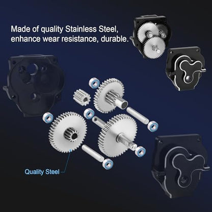 HobbyPark Metal Stainless Steel 40.3:1 Ratio Transmission Gear Pinion Set Low Gears Motor Pinion for TRX4M TRX4MT Upgrades 1/18 RC Crawler Car