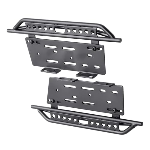 1/10 RC Crawler Rock Sliders Left Right Metal RC Pedals Side Board Steps Plate Running Boards Foot-Plate for 1/10 Axial SCX10 SCX10 II 90046 Redcat Gen 7 Body Shell Accessories