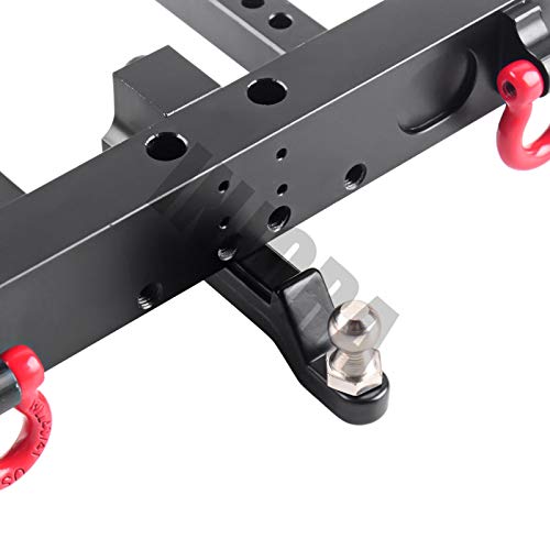 INJORA RC Rear Bumper with RC Metal Trailer Hitch for 1/10 TRX-4 TRX4 Car