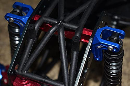 Aluminum Front Or Rear Frame Brace For Losi 1:8 LMT 4WD Solid Axle Monster Truck LOS04022 / LMT Mega Truck Brushless LOS04024 / LMT Grave Digger/Son-uva Digger LOS04021 Upgrades - 5Pc Set Green