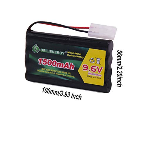 9.6V NI-MH Rechargeable Battery Pack with Standard Tamiya Connector for RC Car, Robots and OTC Genisys 239180 & EVO Scanner(2 Pack) - color: 2 pack 9.6V Battery