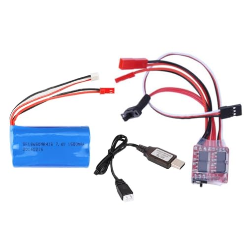 Digital Radio Remote Control with Receiver Battery 30A ESC Set for WPL RC Car
