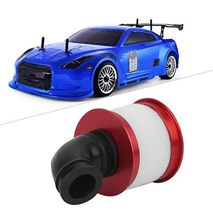 Universal RC Air Filter, Aluminum Alloy High Absorption Sponge for 1/10 Scale Nitro RC Cars Compatible with HSP 94188 94122 Red Black Silver Green