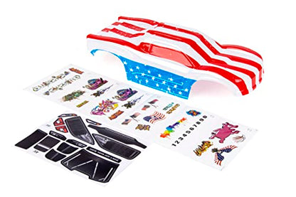 Custom Body USA Flag Style Compatible for ARRMA VORTEKS 3S 4x4 4x2 BLX 1/10 Stadium Truck(V-UF-01) - color: Usa Flag