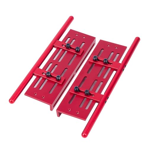 RC Crawler Pedals RC Side Board RC Steps Plate Rock Sliders Running Boards Foot-Plate for 1/10 RC Crawler Car SCX10 I II TRX4 CC01 RGT 86100 GEN8 Wrangler Chassis Parts(Red) - color: Red