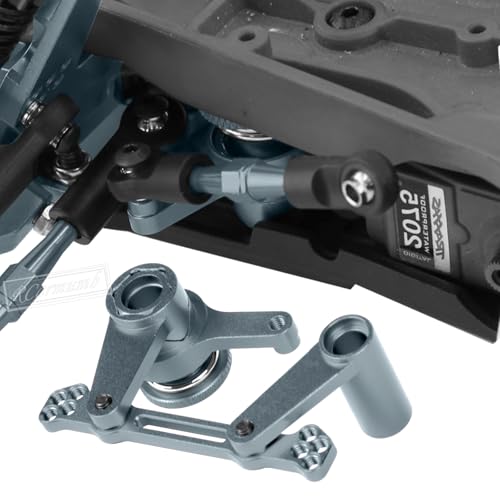 Upgrade Parts for Rustler/Stampede 2WD(VXL), Front/Rear Suspension A-Arms,Steering Blocks,Caster Blocks C-Hubs,Stub Axle Carriers,Shock Towers,Steering Bellcrank,RCarmumb Aluminum RC Hop-Up,Titanium - color: Titanium(1set)