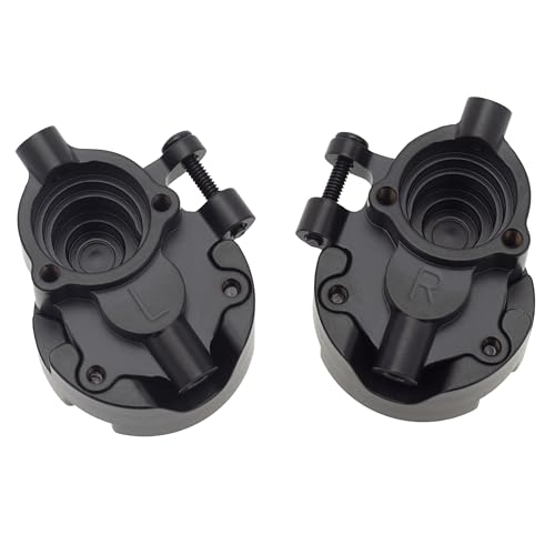 MEUS RACING 63.3g Ascent 18 Brass Steering Knuckles + Front Portal Cover for Brushed Redcat Ascent-18 Upgrades 1/18 RC Crawler Parts, 2pc