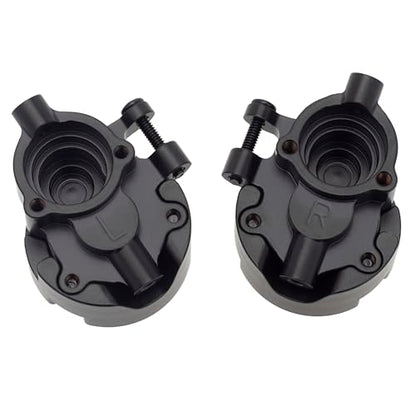 MEUS RACING 63.3g Ascent 18 Brass Steering Knuckles + Front Portal Cover for Brushed Redcat Ascent-18 Upgrades 1/18 RC Crawler Parts, 2pc