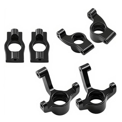 Front Steering Knuckles, Caster Blocks C Hubs and Rear Hubs Meta Aluminum for Losi Micro b Losi Micro t Upgrades Parts 1/24 1/28 Accessories Rc Car 2WD Buggy RTR LOS00007 Replacement (Red) - color: Red