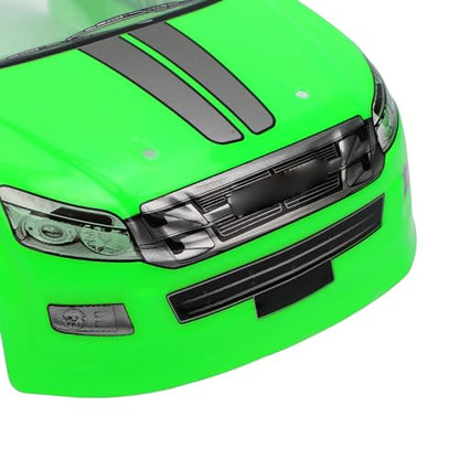 JTLB RC Truck Body Shell, Universal PVC 1/10 Scale Remote Control Car Body Shell with Clear Pattern Design, for 26cm Wheelbase RC Truck (Green) - color: Green