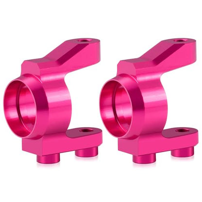2PCS RC Aluminum Universal Front Rear Steering Knuckles Carrier Blocks Steering Cup Compatible with Sakura Cero Ultra 1/10 On Road Touring RC Car (Hot Pink) - color: Hot Pink