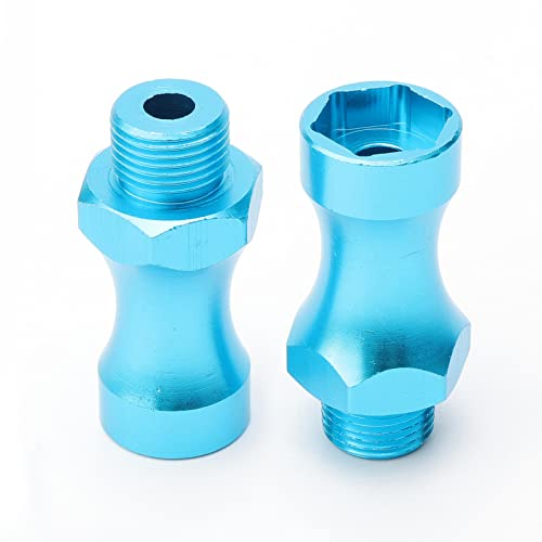 4pcs 12mm to 17mm Wheel Hex Adapter Extender for 1/10 RC Car - 30mm Offset Hub with Lock Nuts & Wrench, RC Parts & Accessories for Off Road Truck Buggy Crawler Upgrade to 1/8 Tires (Sky Blue) - color: Blue
