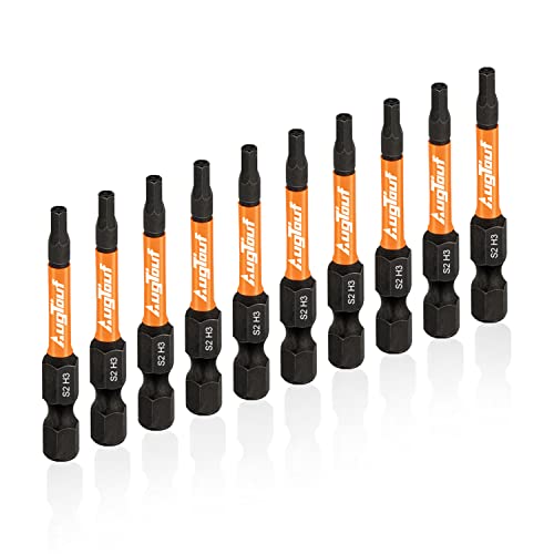 toolant 3mm S2 Steel Impact Hex Head Allen Wrench Drill Bits Set, 10pcs, 1/4" Hex-Shank, 2" Long, CNC Machined Tips with Magnetism | CNC-machined tips, S2 alloy steel body, hardened core, magnetic fastener retention, impact-driver use - size: 3mm(10pcs)