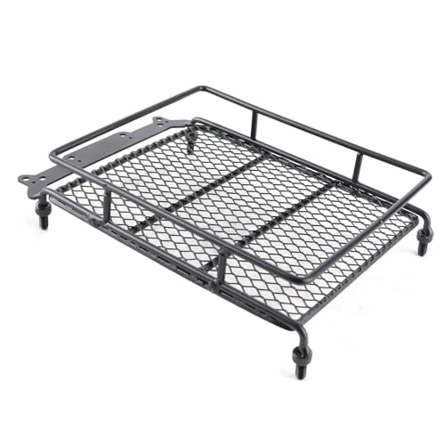 Steel Luggage Tray Roof Rack for 1/10 RC Crawler Car, Durable Metal Roof Rack, Lightweight RC Accessory with Easy Installation, Universal Fit for CC01 CR01 D90 SCX10 Models (M) - style: M