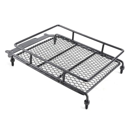 Steel Luggage Tray Roof Rack for 1/10 RC Crawler Car, Durable Metal Roof Rack, Lightweight RC Accessory with Easy Installation, Universal Fit for CC01 CR01 D90 SCX10 Models (M) - style: M