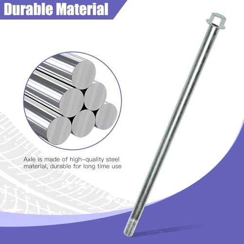 14mm 290mm Mini Bike Rear Wheel Axle Kit for CT200U-EX BT200X | Minibike Axle with 6202RS Rear Bearing Compatible with Coleman 196CC 200CC 6.5HP Mini Bike Parts 15mm Chain Adjuster - size: 290mm rear axle