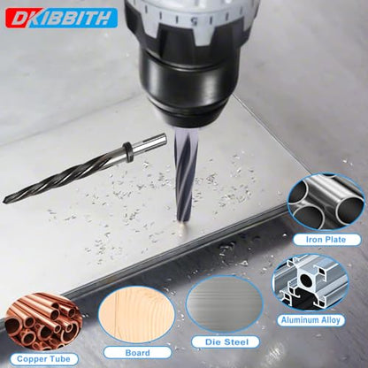 1-1/2" Bridge Construction Reamer Drill Bit, M2 HSS Taper Chucking Reamer for Steel Alloy Metal Wood Plastic, 1/2" Non-Slip Shank, 5-Spiral Flutes Car Reamer, to Align or Enlarge Holes, 38mm - size: 1-1/2"
