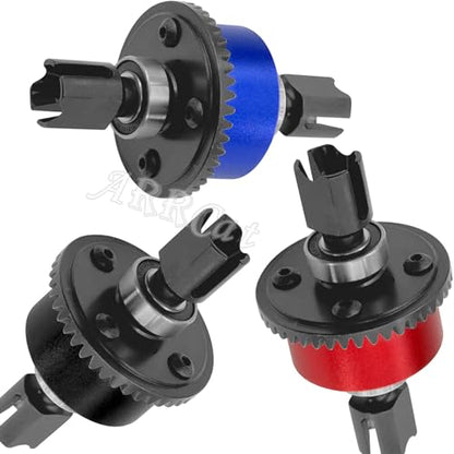 Front Rear 43T Differential & 10T Main Gear Upgrades Part for 1/7 FIRETEAM Mojave 6S BLX/1/8 KRATON Notorious Outcast Talion 6S BLX,ARRCat Steel #45 Front Rear Diff Set,Black