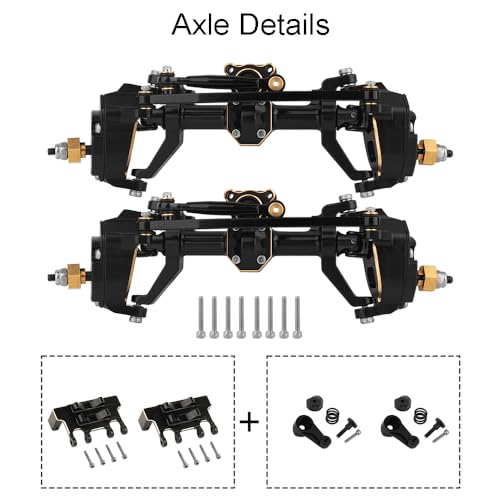 Brass Assembled Car Chasiss Frame Kit with Axles Bumper Gearbox for Axial 1/24 AX24 4WS XC Crawler Truck Model RC Upgrade Parts