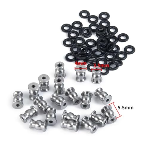 RC Car Toys For Axial For SCX24 For Deadbolt C10 For Wrangler For Gladiator For Bronco 1/24 Metal Steering Link Rod Ball Joint Head End Set RC Truck