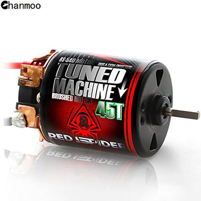 RC Car Motor Waterproof 540 Brushed Motor 15T 25T 35T 45T 55T 80T for 1/10 RC Crawler Car Axial SCX10 Scx24 Traxxas TRX4 AXI03007 90046 D90 Redcat Gen8 RC Monster Short Truck Car Boat (45T) - style: 45T