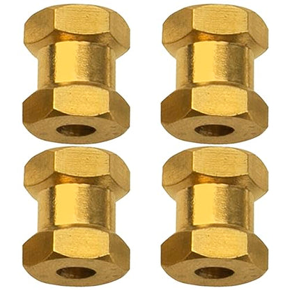 ShareGoo RC Hex Hub 12mm Brass Wheels Hex Drive Hub Extension Adapter Combiner Compatible with Axial SCX10 90046 90047 RC4WD D90 Wraith 1/10 RC Crawler Car (15mm Length)