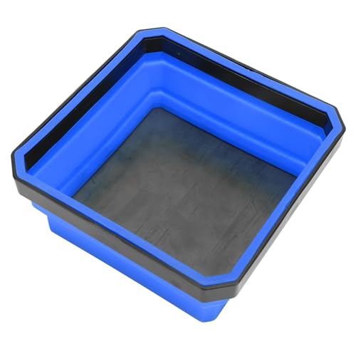 Semme Portable Magnetic Parts Tool Tray Silicone for Screws Bolts Nuts Washers and Collapsible in Red (Blue) - color: Blue