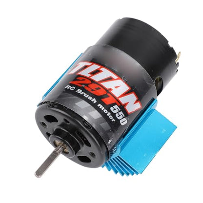 Alomejor 550 RC Car Motor, Brushed Motor with Cooling Fan and Heat Sink for Axial SCX10 HPI JL 90046 Slash 1:10 RC Crawler (29T) - size: 29T