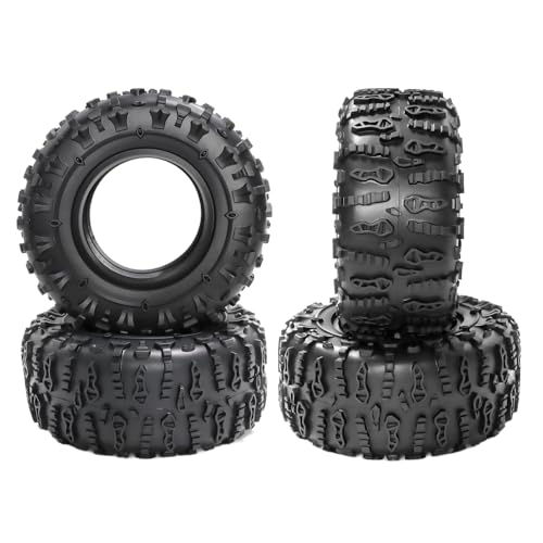 2.6” RC Tire-All Terrain Super Soft Sticky Tires 135mm Tall 2.6in Crawler Tires for 1/7 1/8 1/10 Scale Off Road Race, Suitable for Axial RBX10 MJX H8H MK07 KM4 4082/83 1/7 1/8 1/10 Crawler Car - color: 2.6in-tire-jc