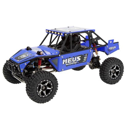 MEUS RACING Mantis24 Body with Roll Cage for Axial 1/24 SCX24 RC Crawler (Blue) - color: Blue