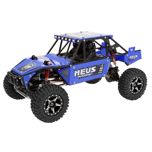 MEUS RACING Mantis24 Body with Roll Cage for Axial 1/24 SCX24 RC Crawler (Blue) - color: Blue