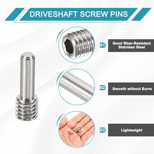 MECCANIXITY 5 Pack Driveshaft Screw Pins, M4x12x4mm Universal Stainless Steel Drive Shaft Screw Pins, RC Car Repair Parts for Electric Car/Truck Replacement - size: M4x12x4mm