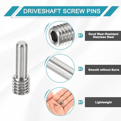 MECCANIXITY 5 Pack Driveshaft Screw Pins, M4x12x4mm Universal Stainless Steel Drive Shaft Screw Pins, RC Car Repair Parts for Electric Car/Truck Replacement - size: M4x12x4mm
