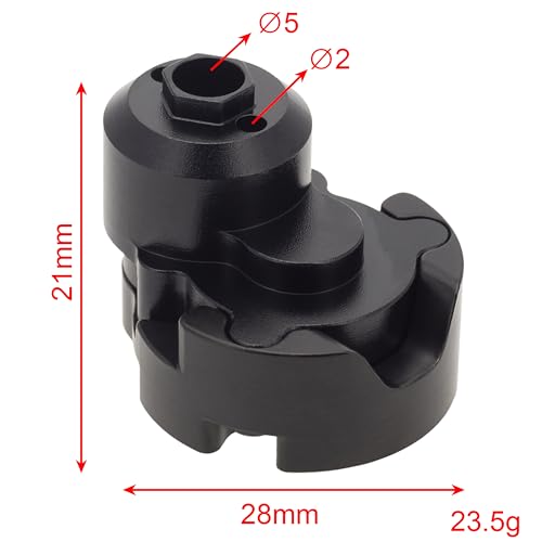 MEUS RACING 47.5g Ascent 18 Brass Rear Portal Cover for Brushed Redcat Ascent-18 1/18 RC Crawler Upgrades Parts, 23.75g/pc(Rear Portal Cover)