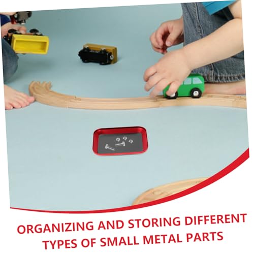 BESPORTBLE Aluminum Alloy Screw Holder Tray Magnetic Model Car Mechanic Storage Rc Model Car Parts Organizer Washers Serving Tray - color: Red
