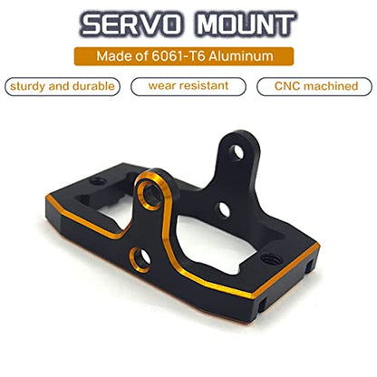 Brass Steering Links Aluminum Servo Horn and Servo Mount for 1/18 TRX4M RC | Upgrade Parts for TRX-4M,Weighted Rod Tie Linkage,CNC Machined,Easy Assembly,Precision Fit