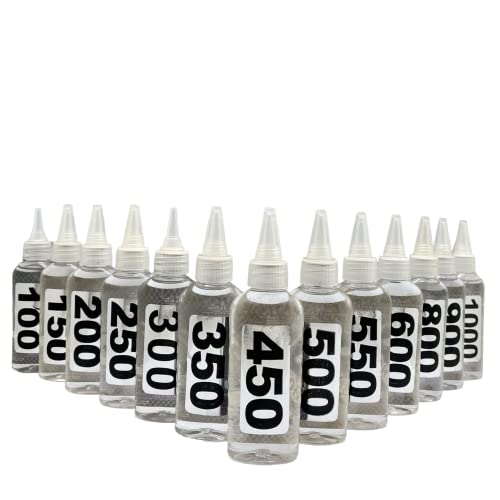 Racing Silicone Shock Oil Lubricant for RC Hobby Radio Control Cars 100% Pure (12 pcs Set) - size: 12 pcs set